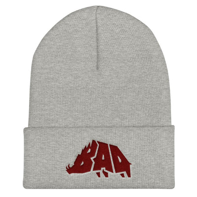 Hat - B.A.D. Boar - Beanie - Grey & Maroon