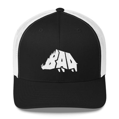 Hat - B.A.D. Boar - Mesh Hat - Black & White