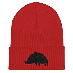 Hat - Boar Logo - Beanie - Blood Red